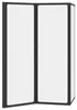 vidaXL Duschwand Schwarz 120 x 2 x 117 cm Aluminium und PP Produktbild-Vorschau 5