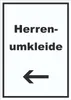 Herrenumkleide Schild mit Text und Richtungspfeil links Produktbild-Vorschau 1