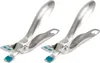 2PCS z nehrdzavejúcej ocele AntiScald Clip Food Plates Náhľad obrázku produktu 4