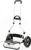 A silver and black shopping trolley is shown against a white background. Produktbild-Vorschau