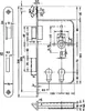 Serratura da infilare BMH 1015 PZW/2 Funzione PZ, sinistra, Anteprima dell’immagine prodotto 2