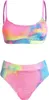 Damen Bikini Set U Ausschnitt High Waist Batik Regenbogen Produktbild-Vorschau 4