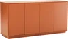 A modern, rectangular sideboard with four doors, presented in a studio setting against a white background. Anteprima dell’immagine prodotto