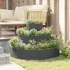 vidaXL Vaso da giardino antracite, 90 x 90 x 20 cm Anteprima dell’immagine prodotto 4