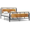 Bett 160x200 cm aus massivem Eichenholz und Produktbild-Vorschau 1