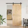 vidaXL Schiebetür NARVIK Natürlich und Schwarz 85 x 210 cm Produktbild-Vorschau 2
