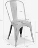 stühle im industriedesign aus metall vintage shabby chic Produktbild-Vorschau 7
