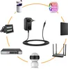 A collage of various electronic devices and accessories connected by orange lines, centered around a power adapter and cable. Voir les images du produit