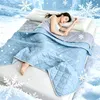 Kühlende Sommerdecke Himmelblau 150x200 cm Tagesdecke Produktbild-Vorschau 1