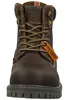 A close-up front view of a brown leather boot. Produktbild-Vorschau
