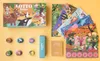A flat lay of a board game and its components on a yellow background. Podgląd zdjęcia produktu