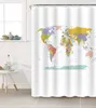 SANILO® Duschvorhang Weltkarte 180 x 200 cm Produktbild-Vorschau 1