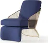 Blau Sitzmöbel Luxus Sessel Einrichtung Wohnzimmer Designer Produktbild-Vorschau 1