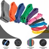 A collection of colorful fitness resistance bands arranged in a diagonal line against a white background, with descriptive icons and text at the bottom. Náhľad obrázku produktu