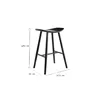 Miliboo - Schwarze Barhocker H65 cm (2er Set) DEMORY Produktbild-Vorschau 8