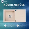 VBChome Lavello in granito 76 x 44 cm Beige con rubinetto Anteprima dell’immagine prodotto 3
