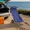 Carrello per la Spiaggia con Ruote Portatile Pieghevole Blu Anteprima dell’immagine prodotto 2
