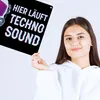Hier läuft Techno Sound Metallschild XXL in 28x38 cm mit Produktbild-Vorschau 3