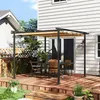 Pergola Outsunny 3x3m, pawilon ogrodowy z metalowym dachem, Podgląd zdjęcia produktu 2