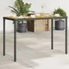 vidaXL Gartentisch mit Akazienholz-Platte 115x54x74 cm Poly Produktbild-Vorschau 2
