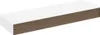 A white shelf with a brown interior, shown at an angle against a white background. Produktbild-Vorschau