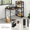 Bureau informatique HERSHEY 122x61x120cm - Bois foncé Voir les images du produit 4