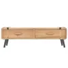 vidaXL Mobile TV in legno massiccio di abete 120x33x35 cm Anteprima dell’immagine prodotto 1