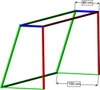 Huck Fussballtornetz-Paar aus PP 4 mm 80 x 150 cm rot weiß Produktbild-Vorschau 2