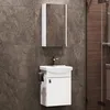 Planetmöbel Badmöbel-Set mit Spiegelschrank 45cm Weiß Produktbild-Vorschau 2