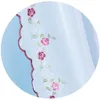 Gardinenset Blumen Rosa 140x120 cm – Satin Bistrogardine Produktbild-Vorschau 5