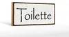 Holzschild Hinweis 27x10cm Toilette Produktbild-Vorschau 1