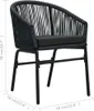 vidaXL Gartenstühle 2 Stk. Schwarz PE-Rattan Anteprima dell’immagine prodotto 6