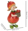 Erdbeermädchen Figur Sommerdeko Handbemalt für Wohnzimmer Produktbild-Vorschau 4