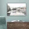 MuchoWow® - Leinwandbilder - Natur - Winter - Bäume - Berge Produktbild-Vorschau 4