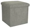 Opvouwbare Poef Met Opbergdoos Grijs 38x38x38cm Productafbeelding-voorbeeld 4