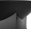 A close-up view of a black metal structure, likely part of a garden fireplace. Voir les images du produit