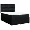 Eleganten-Stil Boxspringbett mit Matratze Schwarz 140x200 Produktbild-Vorschau 2