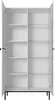 Vitrine Nicole geriffelt teilverglast 100x200x45 cm Produktbild-Vorschau 3