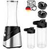 A collage of product images showing a blender, its accessories, and instructional graphics. Produktbild-Vorschau