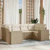 6-teiliges Gartenmöbel-Set, modulares Loungesofa mit Produktbild-Vorschau 2