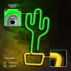 Forever Light Neon LED CACTUS arancione/verde Bat + USB Anteprima dell’immagine prodotto 5