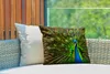 MuchoWow® Outdoor Kissen - Pfau - Federn - Muster - Blau - Produktbild-Vorschau 3