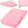 A collage of a folded pink mesh beach mat. Produktbild-Vorschau