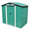 vidaXL Szopa ogrodowa zielona metalowa 204 x 132 x 186 cm Podgląd zdjęcia produktu 8