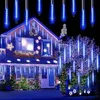 2.4M Chaîne de Lumières Noël Bleu 8 tubes LED pluie Voir les images du produit 4