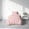 Bettwäsche 135x200 Renforce Baumwolle Bettbezug Rosa Weiß Produktbild-Vorschau 4