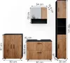 Meubles bain Vicco Irma Chêne doré/anthracite 4 pièces, Voir les images du produit 7