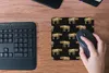 MuchoWow® Mauspad Mousepad Muster - Nashorn - Gold - Produktbild-Vorschau 4