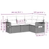 The Living Store 4-tlg. Garten-Sofagarnitur mit Kissen Produktbild-Vorschau 9