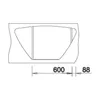 A technical drawing or diagram of a product with dimensions indicated. Náhľad obrázku produktu